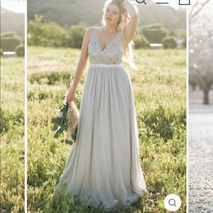 New Morning Lavender Audrey Tulle Gown in Grey